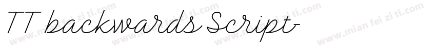 TT backwards Script字体转换